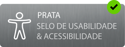 Selo Prata de acessibilidade e usabilidade