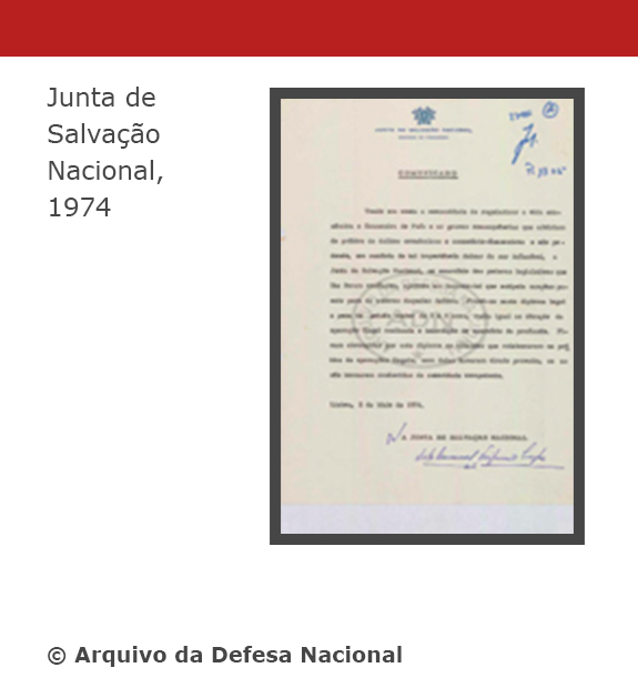 Junta de Salvação Nacional, 1974