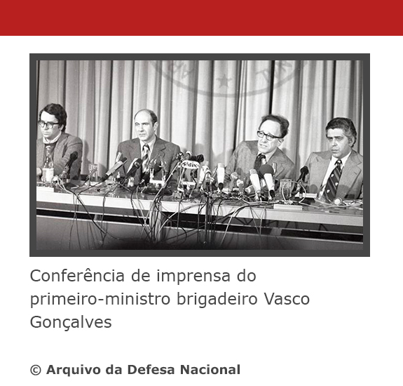 Conferência de imprensa do primeiro-ministro brigadeiro Vasco Gonçalves
