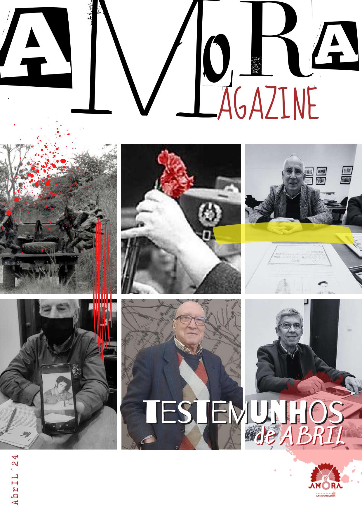 Página da revista AMORA MAGAZINE. Artigo Memórias de Abril disponível em pdf no final da página
