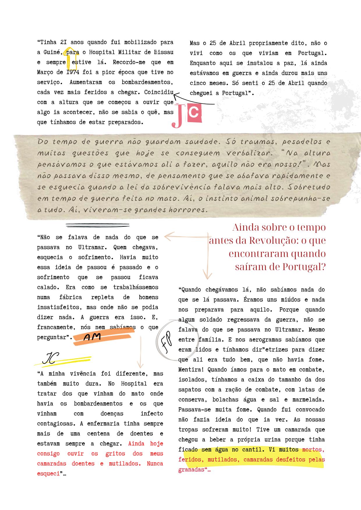 Página da revista AMORA MAGAZINE. Artigo Memórias de Abril disponível em pdf no final da página