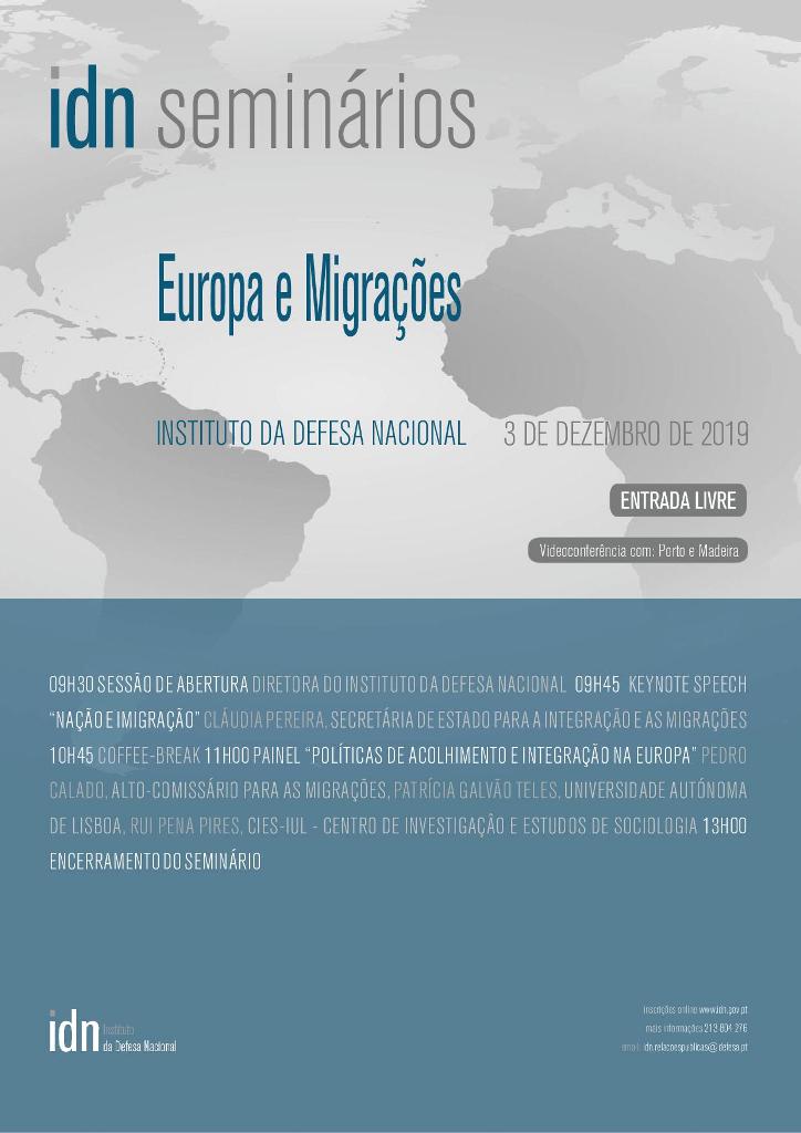 IDN: Seminário Europa e Migrações