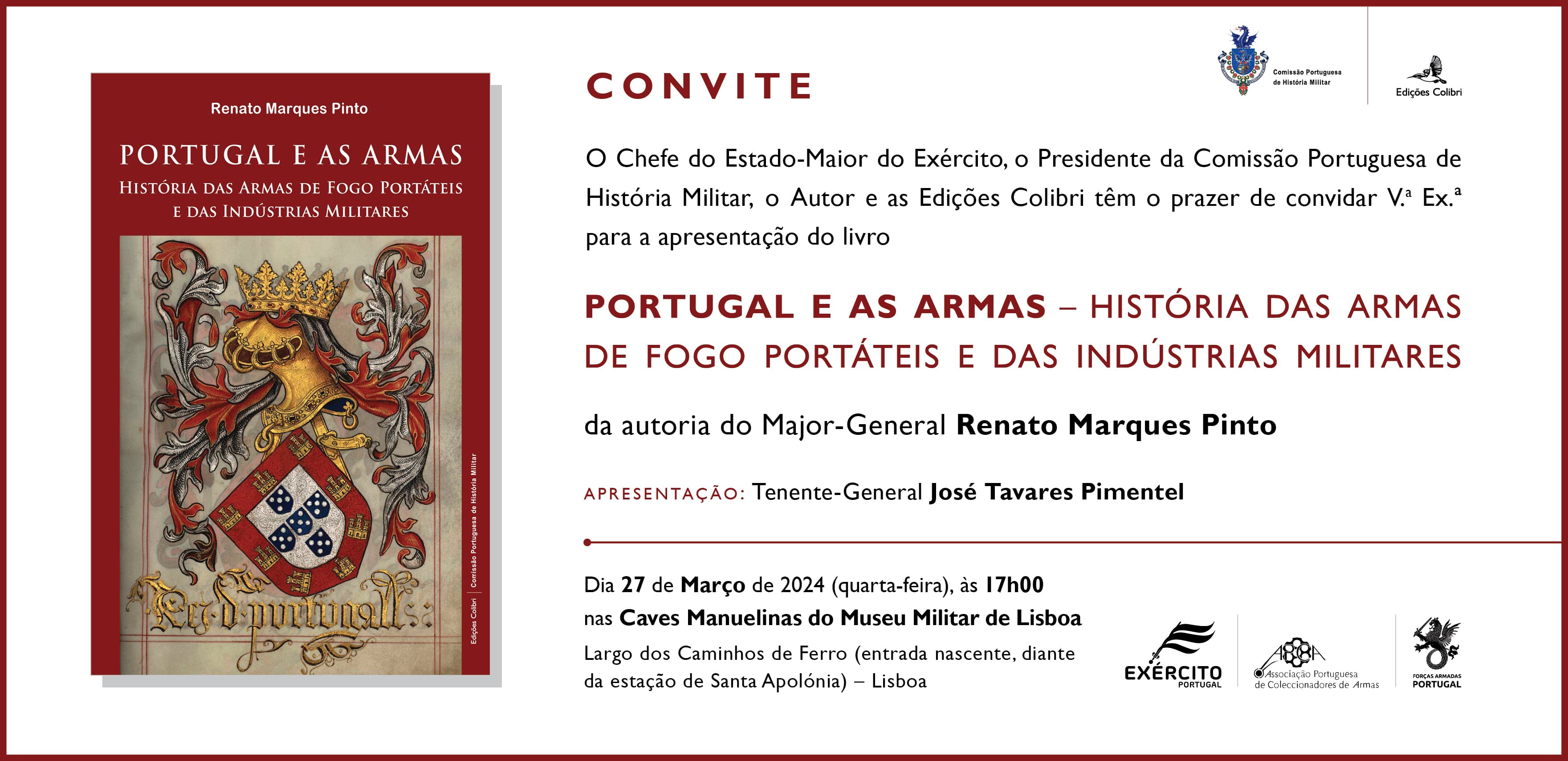 Apresentação do livro "Portugal e as Armas", do Major-General Renato Marques Pinto