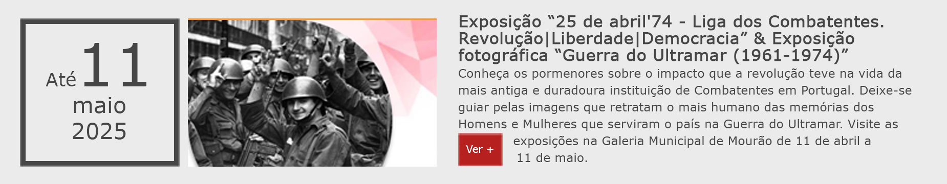 Cartaz das exposições na Galeria Municipal de Mourão