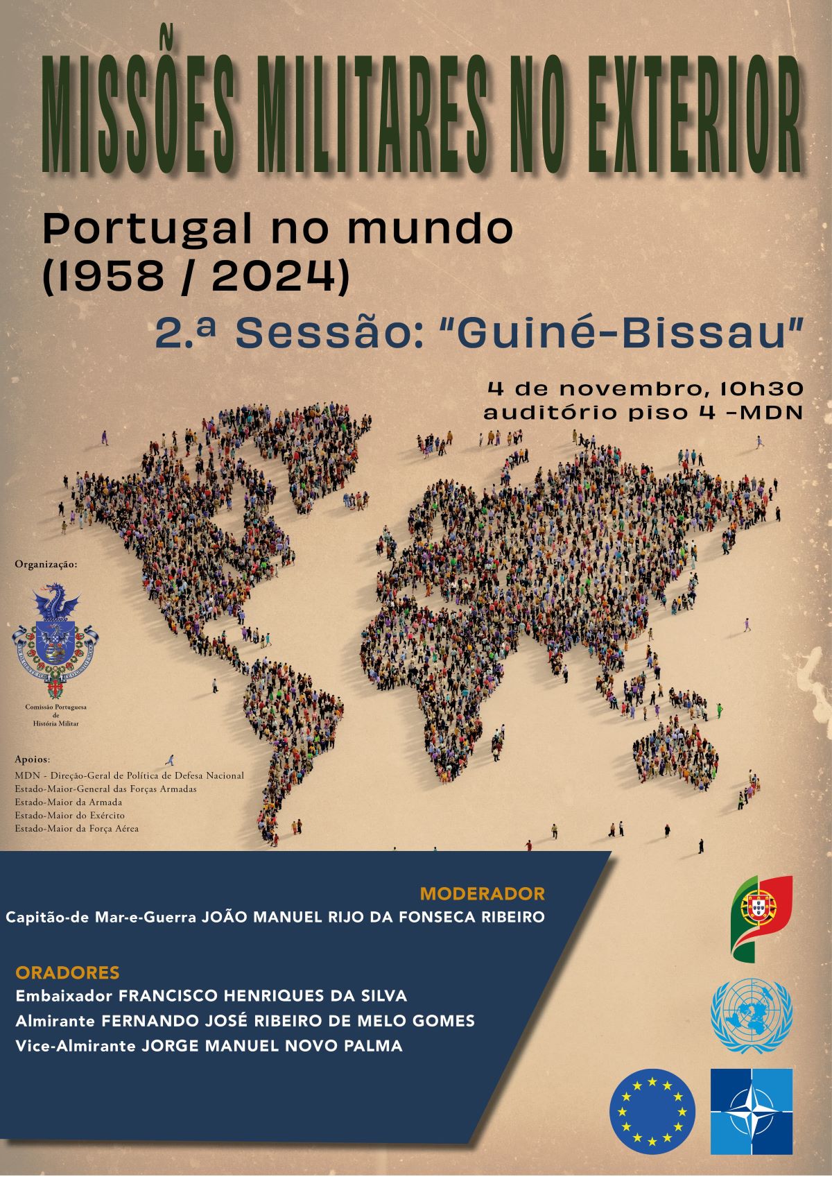 CPHM: 2.ª Sessão do ciclo de conferências Missões Militares no Exterior: Portugal no Mundo (1958 / 2024)