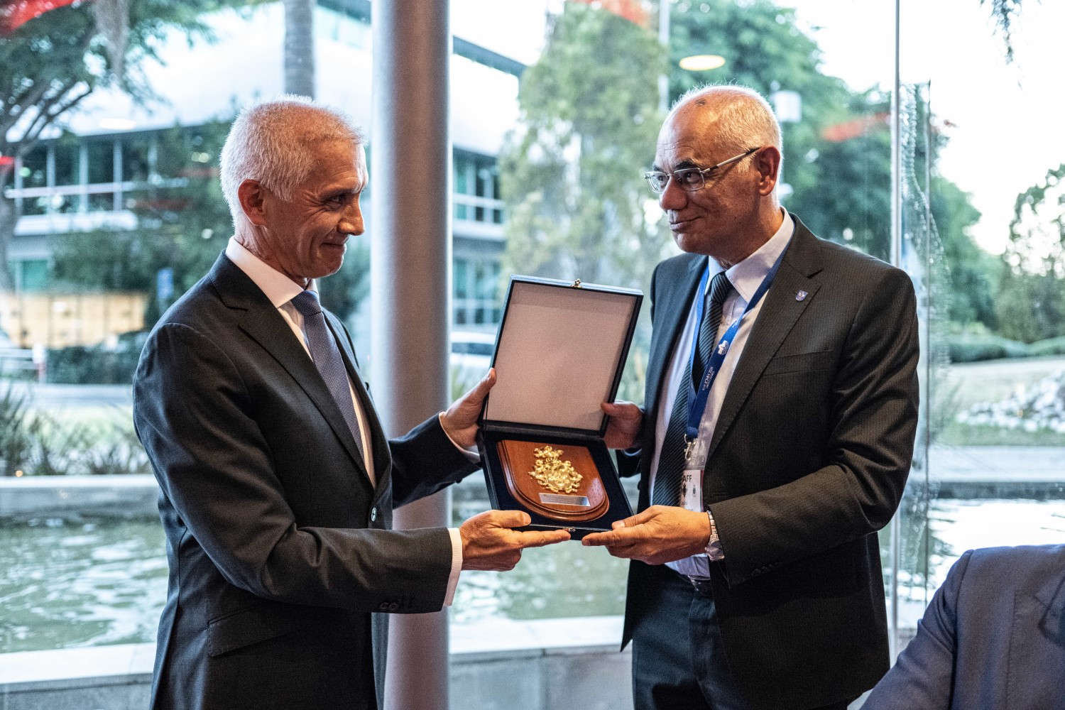 Entrega de medalha pelo CEMGFA ao presidente CPHM