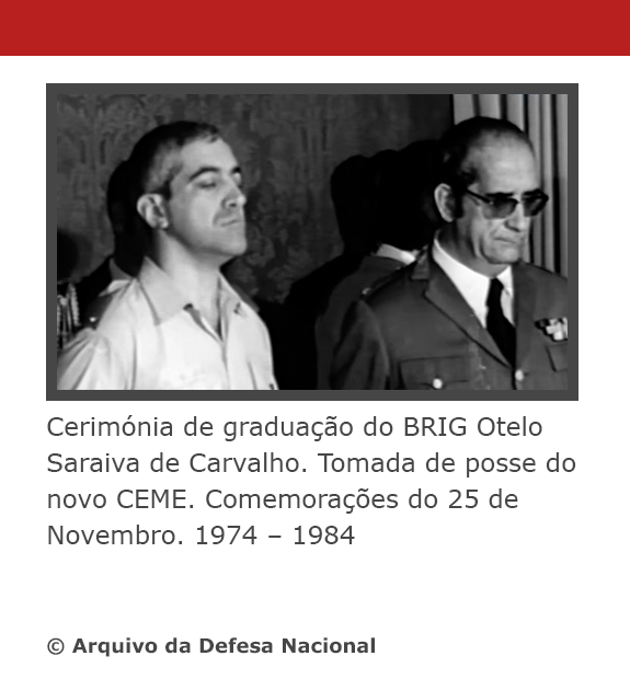 Cerimónia graduação BRIG Otelo Saraiva de Carvalho. Posse CEME. Comemorações 25 Novembro. 1974-1984
