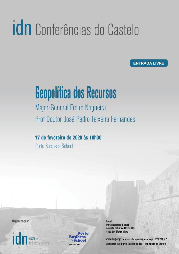 IDN: Conferências do Castelo - "Geopolítica dos Recursos"