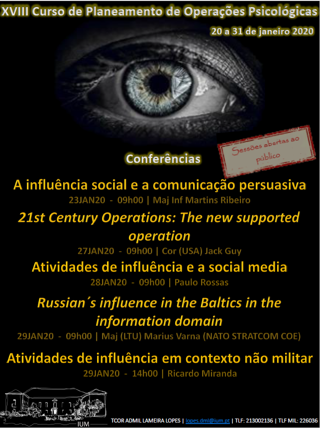 Conferência: "Atividades de influência em contexto não militar"