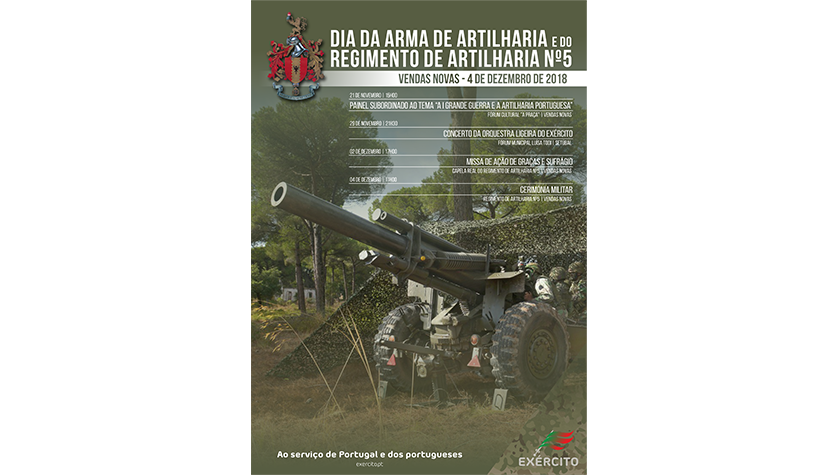 Imagem do Dia da Artilharia e do Regimento de Artilharia Nº5